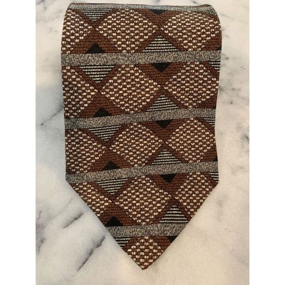 Astratto 100% Silk Geometric Brocade Tie Made In USA